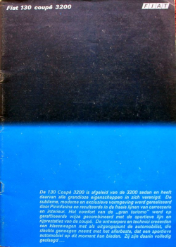 Fiat 130 Coupe 3200 Modellprogram 1970 Carbrochure (1598)